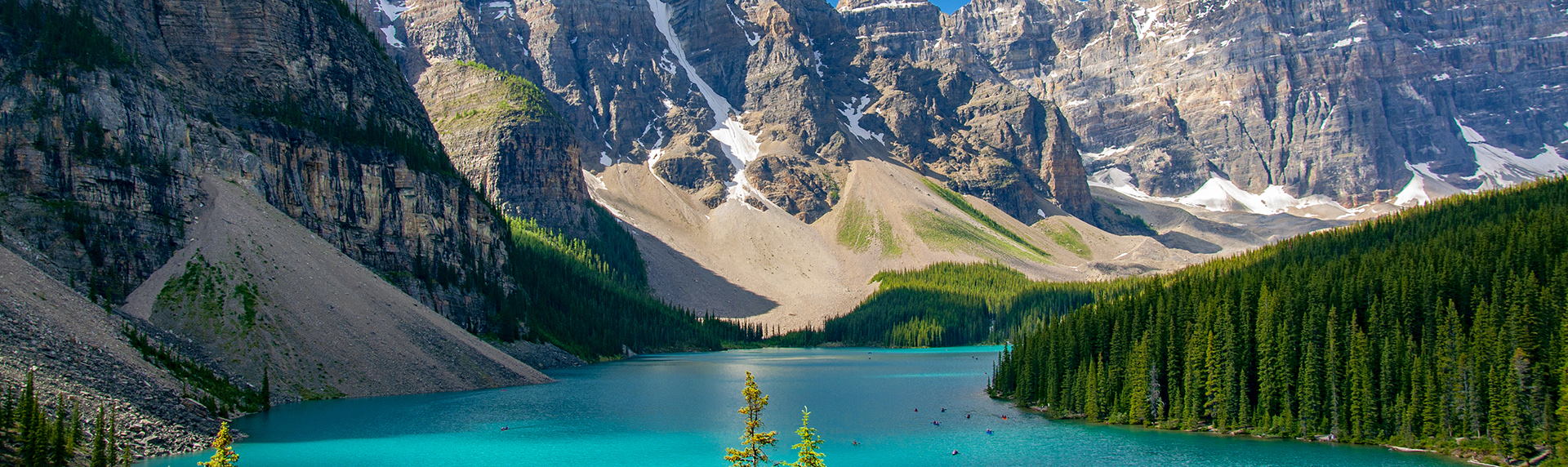 Mountains and lake near Calgary Alberta