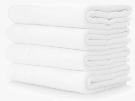 fresh towels cleaned with soft water